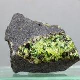 Forsterita<br />San Carlos, Reserva India San Carlos, Condado Gila, Arizona, USA<br />36x25 mm<br /> (Autor: Juan Espino)