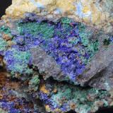 AzuritaMina Linda Mariquita, El Molar, Comarca Priorat, Tarragona, Cataluña / Catalunya, España7 x 5 x 3 cm (Autor: karbu8)