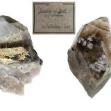 Quartz (variety smoky quartz), schorl, clinozoisite<br />Stecklenberg Quarry, Thale, Harz, Saxony-Anhalt/Sachsen-Anhalt, Germany<br />9,5 x 6,5 cm<br /> (Author: Andreas Gerstenberg)