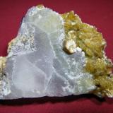 Fluorite with muscovite<br />Brandberg area, Erongo Region, Namibia<br />85x80x15mm<br /> (Author: Heimo Hellwig)