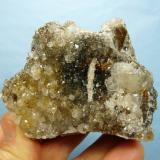 Quartz, Calcite, jouravskite?, manganite<br />N'Chwaning II Mine, N'Chwaning mining area, Kuruman, Kalahari manganese field (KMF), Northern Cape Province, South Africa<br />87 x 71 x 55 mm<br /> (Author: Pierre Joubert)