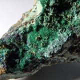 Brochantita<br />Mina Linda Mariquita, El Molar, Comarca Priorat, Tarragona, Cataluña / Catalunya, España<br />encuadre 3 x 2 cm aprox.<br /> (Autor: heat00)
