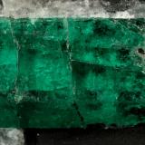 Beryl (variety emerald), Calcite, Pyrite<br />Muzo mining district, Western Emerald Belt, Boyacá Department, Colombia<br />64x55x65mm, xl=27mm<br /> (Author: Fiebre Verde)