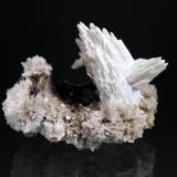 Calcite, Strontianite<br />Denton Mine, Rosiclare level, Goose Creek Mine group, Harris Creek Sub-District, Hardin County, Illinois, USA<br />7 x 4 cm<br /> (Author: Don Lum)