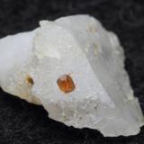Almandino (Grupo Granate) con CuarzoCan Vernenc, Montnegre Mountains, La Batllòria, Sant Celoni, Comarca Vallès Oriental, Barcelona, Catalonia / Catalunya, Spain1,5 x 1,5 x 1 cm (Autor: karbu8)