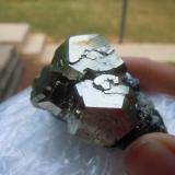 Pyrite on Hematite<br />Rio Marina, Elba Island, Livorno Province, Tuscany, Italy<br />5.1 x 5.1 cm<br /> (Author: Casimir Sarisky)