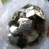 Pyrite<br />Huanzala Mine, Huallanca District, Dos de Mayo Province, Huánuco Department, Peru<br />7.9 x 6.6 x 4.3 cm<br /> (Author: Casimir Sarisky)