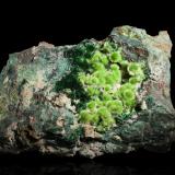Cuprosklodowskite<br />Musonoi Mine, Kolwezi, Kolwezi District, Lualaba, Katanga Copper Crescent, Katanga (Shaba), Democratic Republic of the Congo (Zaire)<br />12,5 	x	9,5	x	8,0	cm<br /> (Author: MIM Museum)