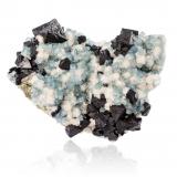 Fluorite with Fluorapatite and Bertrandite<br />Akchatau, Shet, Karaganda Region, Kazakhstan<br />14,5 	x	11,5	x	7,0	cm<br /> (Author: MIM Museum)