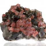 Fluorite on Quartz (variety smoky quartz)<br />Tour Noir Glacier, Bassin d'Argentière, Mont Blanc, Chamonix, Haute-Savoie, Auvergne-Rhône-Alpes, France<br />20,0 x 18,0 x 8,0 cm<br /> (Author: MIM Museum)