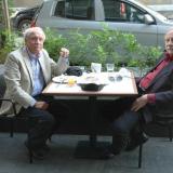 _Wendell E Wilson and Tom Gressman from the Mineralogical Record were invited as expert mineral connoseurs and of course for the beautiful journal The Mineralogical Record which has been the Tzar of Mineralogical Journals for many decades. Here having breakfast at the just opened modern 5 star hotel The Smallville Hotel with very friendly staff, located only 500 m down the Damascus Road from the MIM Museum. I would HIGHLY recommend to stay here for a visit.

Photo & text: Peter (Author: Jordi Fabre)