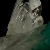 Beryl (variety emerald), Calcite<br />Coscuez mining district, Municipio San Pablo de Borbur, Western Emerald Belt, Boyacá Department, Colombia<br />Beryl xls=12mm (aggregate) & 9mm<br /> (Author: Fiebre Verde)