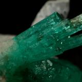 Beryl (variety emerald), Calcite<br />Coscuez mining district, Municipio San Pablo de Borbur, Western Emerald Belt, Boyacá Department, Colombia<br />Beryl xls=12mm (aggregate) & 9mm<br /> (Author: Fiebre Verde)
