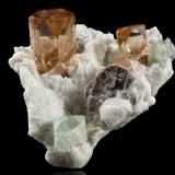 Topaz on Albite and with Fluorite and Mica<br />Yuno, Shigar Valley, Shigar District, Gilgit-Baltistan (Northern Areas), Pakistan<br />15,0 	x	15,0	x	10,0	cm<br /> (Author: MIM Museum)
