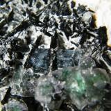 Fluorite, Schorl and Beryl (variety aquamarine)<br />Erongo Mountain, Usakos, Erongo Region, Namibia<br />200x130x120mm<br /> (Author: Heimo Hellwig)