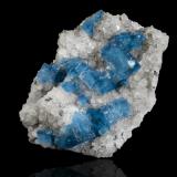 Fluorite on Quartz<br />Bere Alston Mines, Bere Ferrers, Tavistock, Devon, England / United Kingdom<br />14,0	 x	11,5	x	6,0	cm<br /> (Author: MIM Museum)