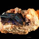 Azurita<br />Kerrouchen, Provincia Khénifra, Región Beni Mellal-Khenifra, Marruecos<br />4x3x2 cm<br /> (Autor: Ricardo Fimia)