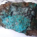 Chrysocolla<br />Serpieri Mine, Kamariza Mines, Lavrion Mining District, Attikí (Attica) Prefecture, Greece<br />15x15x7cm<br /> (Author: Dave van Bladel)