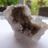 Fluorite and Calcite<br />Moscona Mine, El Llano, Solís, Corvera de Asturias, Comarca Avilés, Principality of Asturias (Asturias), Spain<br />6x6x6cm<br /> (Author: Dave van Bladel)