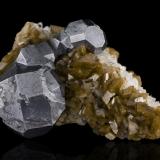Galena and Siderite<br />Neudorf, Harzgerode mining district, Harz, Saxony-Anhalt/Sachsen-Anhalt, Germany<br />6,5	x	6,0	x	3,5	cm<br /> (Author: MIM Museum)