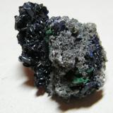 Azurite and Malachite<br />Tsumeb Mine, Tsumeb, Otjikoto Region, Namibia<br />40x40mm<br /> (Author: Heimo Hellwig)