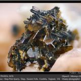 Brookite and Rutile<br />Shap Pink Quarry, Shap, Eastern Fells, former Cumberland, Cumbria, England / United Kingdom<br />fov 2.2 mm<br /> (Author: ploum)