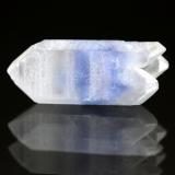 Dumortierite, Quartz<br />São João da Chapada, Diamantina, Vale do Jequitinhonha, Minas Gerais, Brazil<br />2.4 x 1.0 cm<br /> (Author: Don Lum)