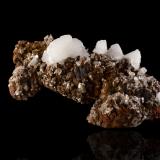 Hemimorphite on Goethite and limonite<br />Ojuela Mine, Mapimí, Municipio Mapimí, Durango, Mexico<br />19,0	x	10,0	x	7,5	cm<br /> (Author: MIM Museum)