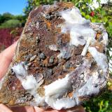 Galena con BaritaAizpea claim, Cerain mines, Zerain, Comarca Goyerri, Guipúzcoa / Gipuzkoa, Basque Country (Euskadi), Spain12cm por 9cm (Autor: canada)