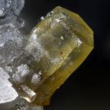 Synchysita-(Ce)Triolet Glacier, Ferret Valley, Les Grandes Jorasses Massif, Courmayeur, Aosta Valley (Val d'Aosta), ItalyCampo de visión 1 mm. (Vertical) (Autor: Juan Miguel)