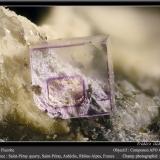 FluoriteCantera Saint-Péray (Vergomas quarry), Saint-Péray, Tournon-sur-Rhône, Ardèche, Auvergne-Rhône-Alpes, Franciafov 3.5 mm (Author: ploum)