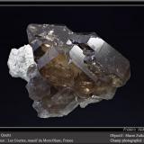 Quartz (variety smoky)<br />Les Courtes, Bassin du Talèfre, Mont Blanc Massif, Chamonix, Haute-Savoie, Auvergne-Rhône-Alpes, France<br />fov 10 cm<br /> (Author: ploum)