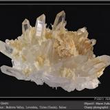 Quartz<br />Bedretto Valley, Leventina, Ticino (Tessin), Switzerland<br />fov 10 cm<br /> (Author: ploum)