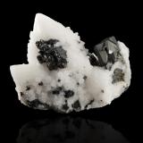 Tennantite on Quartz<br />Concepción del Oro, Municipio Concepción del Oro, Zacatecas, Mexico<br />6,5	x	4,5	x	4,5	cm<br /> (Author: MIM Museum)