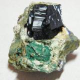 Azurite<br />Tsumeb Mine, Tsumeb, Otjikoto Region, Namibia<br />45x45x30mm<br /> (Author: Heimo Hellwig)