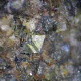 ArsenopiritaOlesa de Montserrat, Comarca Baix Llobregat, Barcelona, Catalonia / Catalunya, Spain1mm aprox (cristal) (Autor: Adolf Cortel)