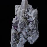 Quartz, Fluorite, Pyrite, Sphalerite<br />Nikolaevski Mine, Dalnegorsk, Dalnegorsk Urban District, Primorsky Krai, Far-Eastern Region, Russia<br />15.0 x 7.5 cm<br /> (Author: am mizunaka)