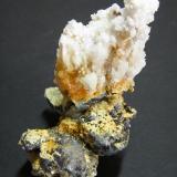 Hyalite on Fluorite<br />Erongo Mountain, Usakos, Erongo Region, Namibia<br />70x90mm<br /> (Author: Heimo Hellwig)