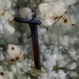 Schorl<br />Lohning Quarry (Lohninger Quarry), Hüttwinkl Valley, Rauris Valley, Zell am See District, Hohe Tauern, Salzburg, Austria<br />FOV 3,2 mm<br /> (Author: Gerhard Brandstetter)